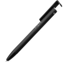 FIXED Pen - propiska 3v1 se stylusem a stojánkem, antibakteriální povrch, hliníkové tělo, černá
