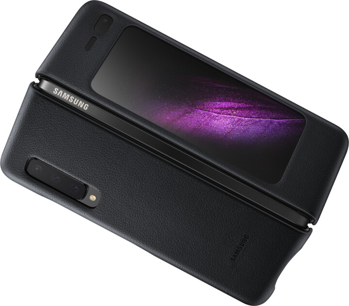Samsung kožený zadní kryt Leather Cover pro Galaxy Fold, černá_423981714