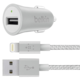 Belkin USB nabíječka do auta 2,4A/5V MIXIT Metallic + Lightning kabel - stříbrná