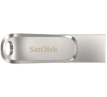 SanDisk Ultra Dual Drive Luxe USB-C 128GB, stříbrná SDDDC4-128G-G46