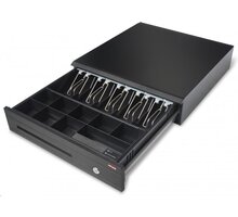 Virtuos pokladní zásuvka C425 - bez kabelu, kovové držáky, 5-9V, černá EKN0114