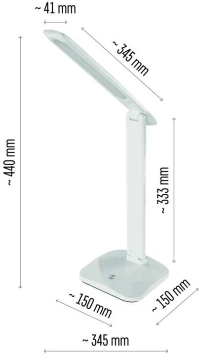 Emos LED stolní lampa CHASE, bílá_117619650