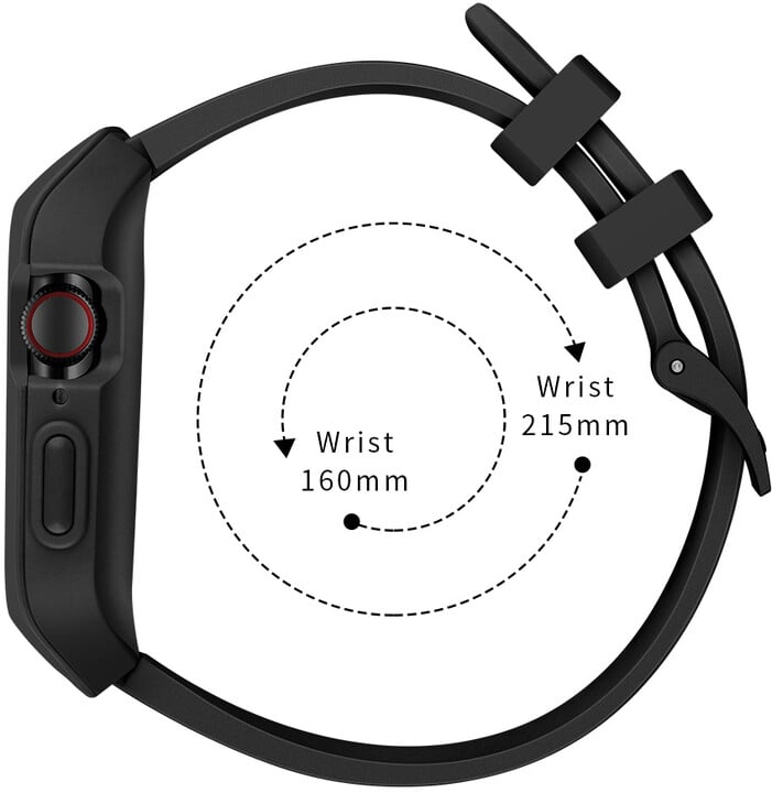 MAX silikonový řemínek MAS13 pro Apple Watch, 38/40mm, černá_1947090739
