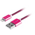 GoGEN kabel USB-A - Lightning, opletený, 1m, fialová_1955839132