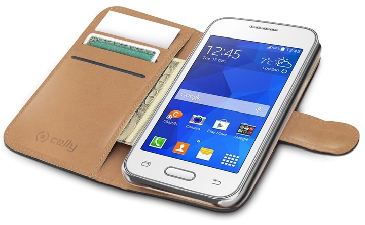 CELLY Wally Pouzdro typu kniha pro Samsung Galaxy Trend 2 Lite, PU kůže, černé_260543523