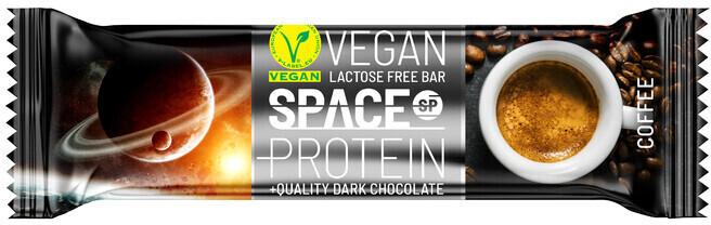Space Protein Vegan Coffee, tyčinka, proteinová, káva/hořká čokoláda, 30x40g