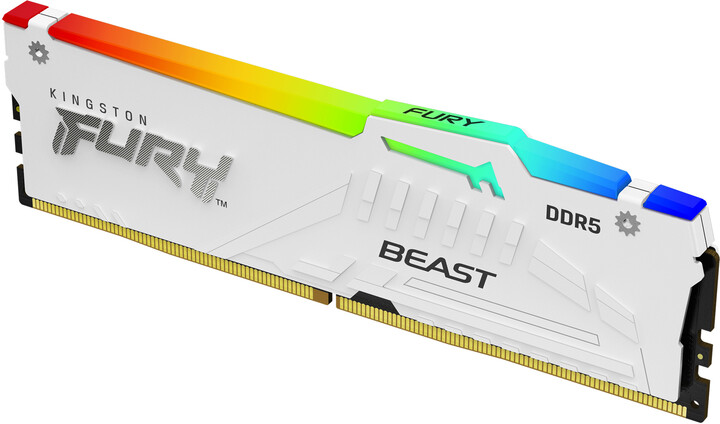 Kingston Fury Beast White RGB 64GB (2x32GB) DDR5 5200 CL36, AMD EXPO_1626159879
