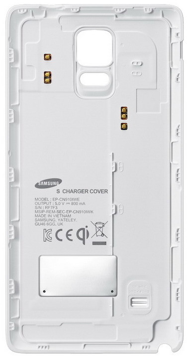 Samsung zadní kryt pro bezdrátové nabíjení EP-CN910I pro Galaxy Note 4, bílá_1081968255
