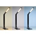 Solight LED stolní lampička stmívatelná, 8W, display, změna chromatičnosti, hliník, černá_1905903407