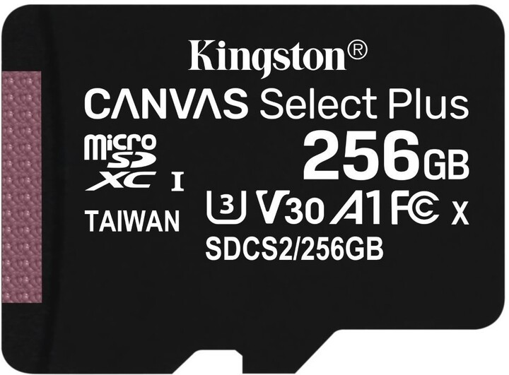Kingston Micro SDXC Canvas Select Plus 100R 256GB 100MB/s UHS-I