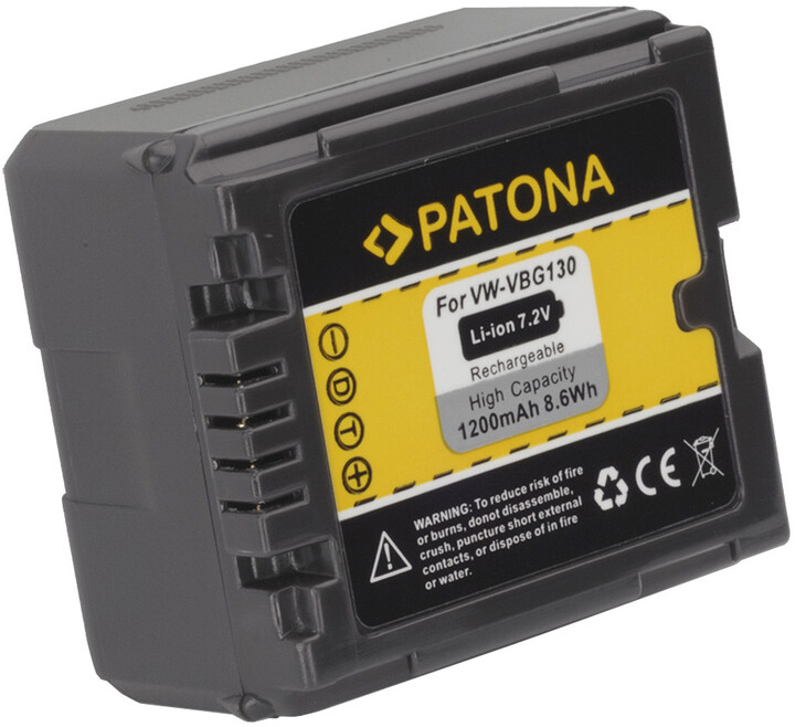 Patona baterie pro Panasonic VW-VBG130 1200mAh 7,72 Li-Ion_2035947392
