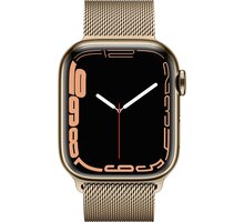 Apple Watch Series 7 Cellular, 41mm, Gold, Stainless Steel, Milanese Loop S pojištěním od Mutumutu dostanete 5 000 Kč zpět - více ZDE