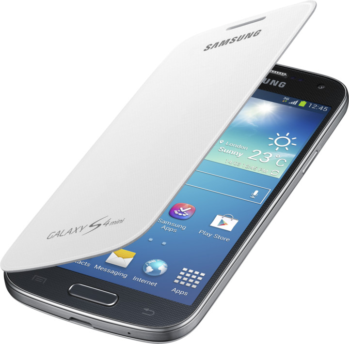 Samsung flipové pouzdro EF-FI919BW pro Galaxy S4 mini, bílá_1279035336