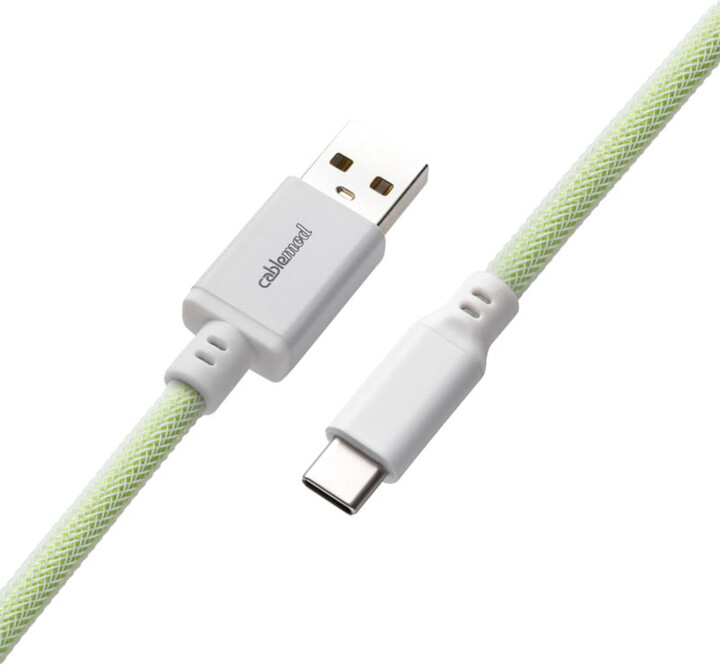 CableMod Classic Coiled Cable, USB-C/USB-A, 1,5m, Lime Sorbet_759290449