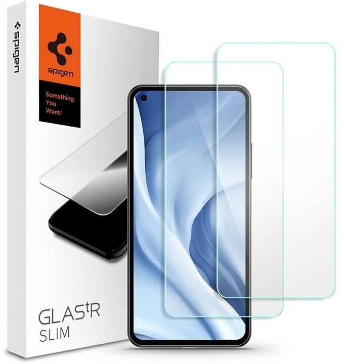 Spigen ochranné sklo Glas.tR Slim pro Xiaomi Mi 11 Lite/5G, 2ks_115513321