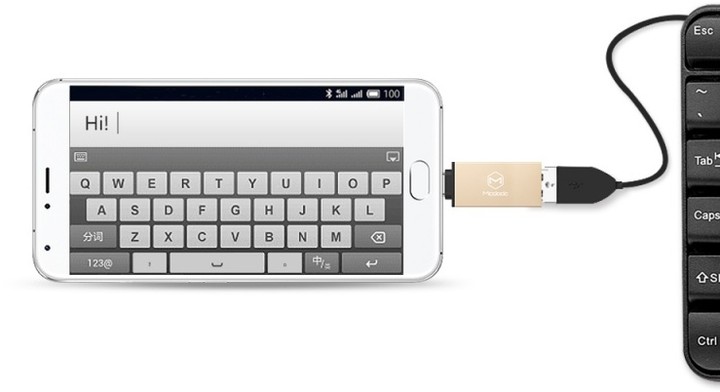 Mcdodo redukce z USB 3.0 A/F na USB-C s OTG, zlatá_93571480