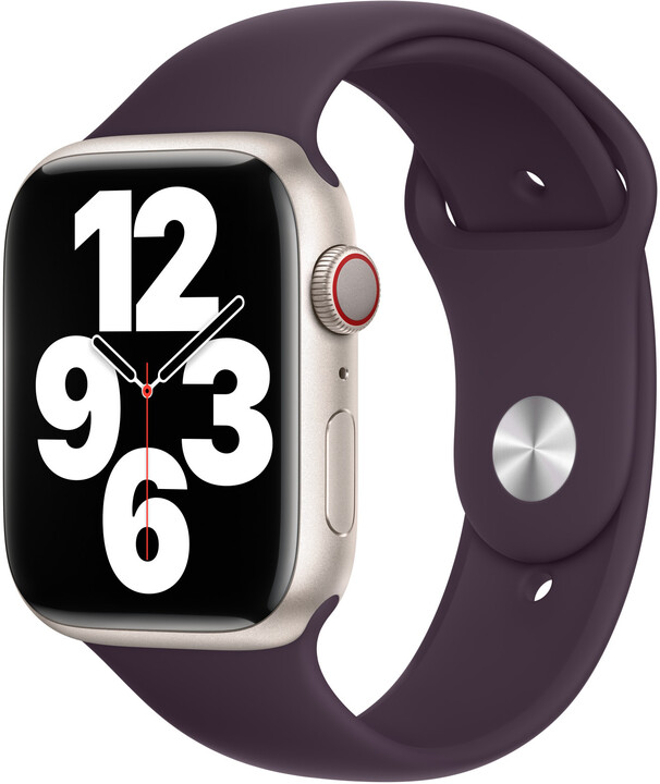 Apple Watch sportovní řemínek 45mm, bezinkově fialová_1902818989