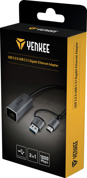 YENKEE adaptér YTC 013 USB-C - RJ-45 Ethernet_687862399