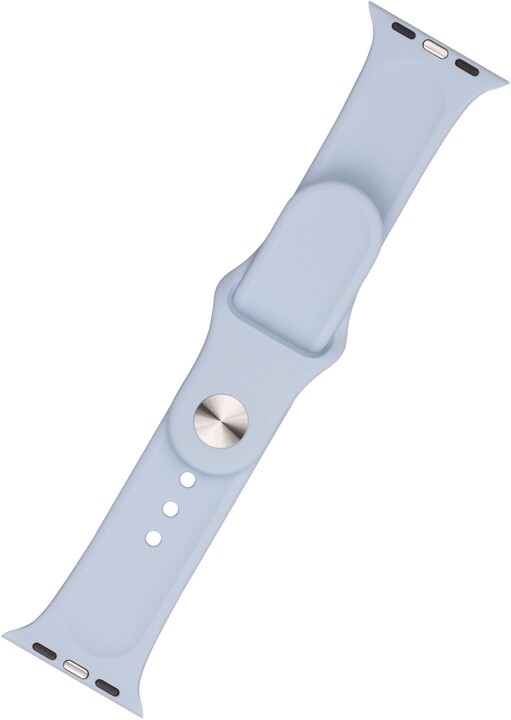 FIXED silikonový řemínek pro Apple Watch 42/44/45mm, 2 délky, světle modrá_1515317395