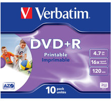 Verbatim DVD+R 4.7GB 4x, 10ks, print, box 43508