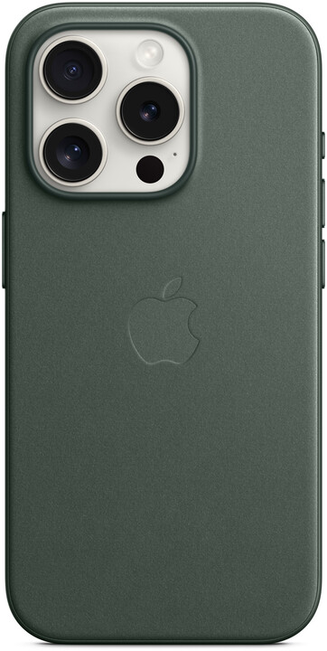 Apple kryt z tkaniny FineWoven s MagSafe na iPhone 15 Pro, listově zelená_1404468600