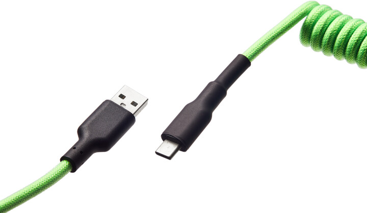 CZC.Gaming Serpent, USB-C/USB-A, 1,5m, zelený_2094015194