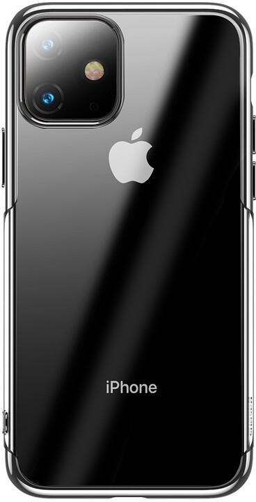 BASEUS Shining Series gelový ochranný kryt pro Apple iPhone 11, stříbrná_700522801