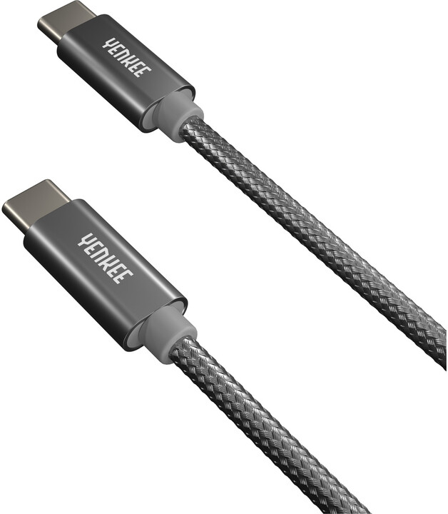 YENKEE kabel YCU C102 SR USB-C, 60W, 2m, šedá_258471169