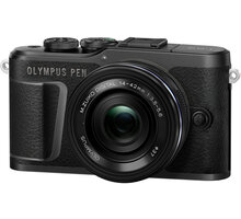 Olympus E-PL10 + 14-42mm, černá/černá, Pancake Zoom Kit Poukaz 200 Kč na nákup na Mall.cz