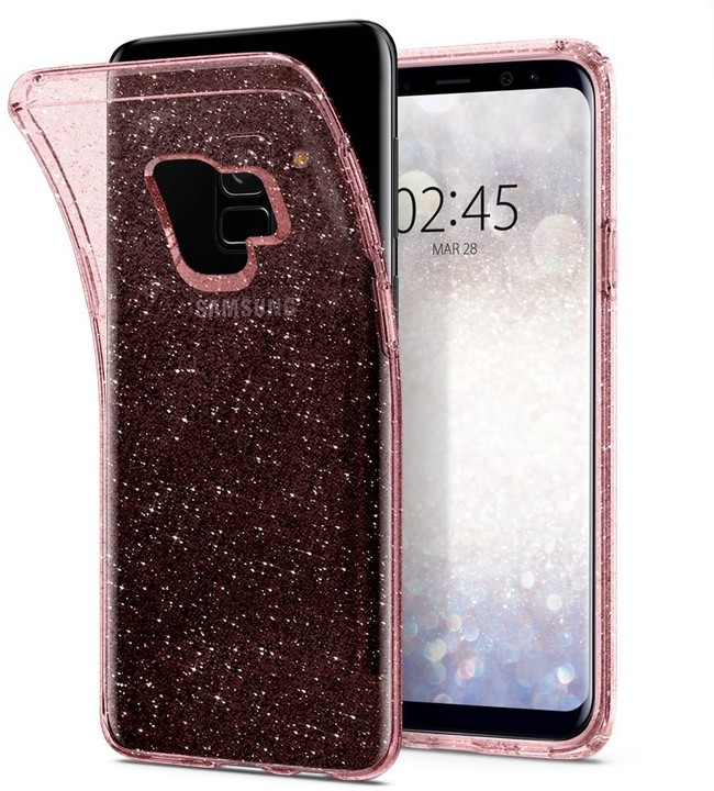 Spigen Liquid Crystal Glitter pro Samsung Galaxy S9, rose_2042352119