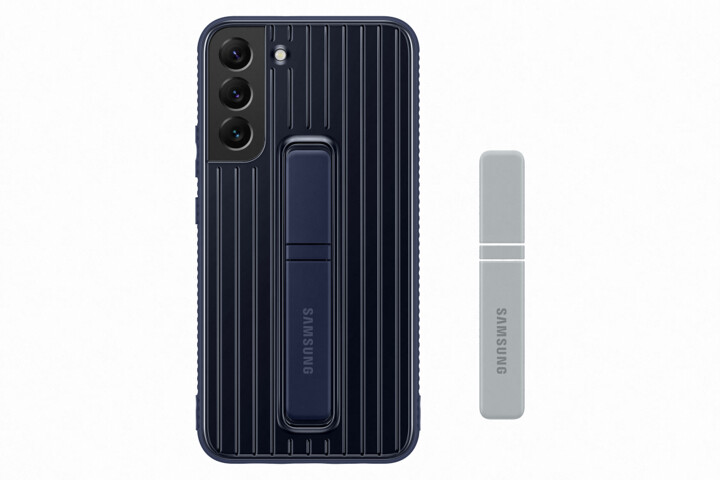 Samsung tvrzený zadní kryt se stojánkem pro Galaxy S22+, modrá_975685249