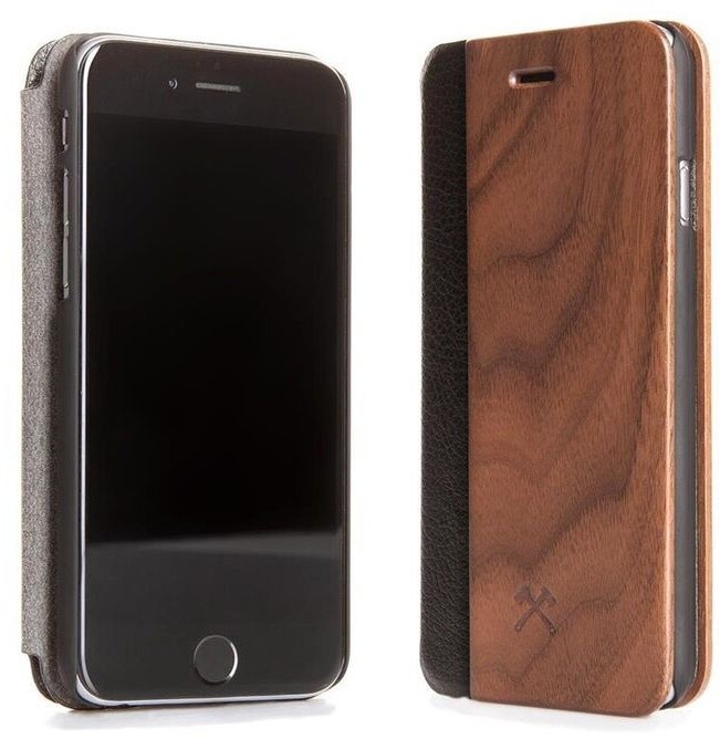 Woodcessories flipové pouzdro pro iPhone 7/8/SE (2020), kožené, Walnut_808612650