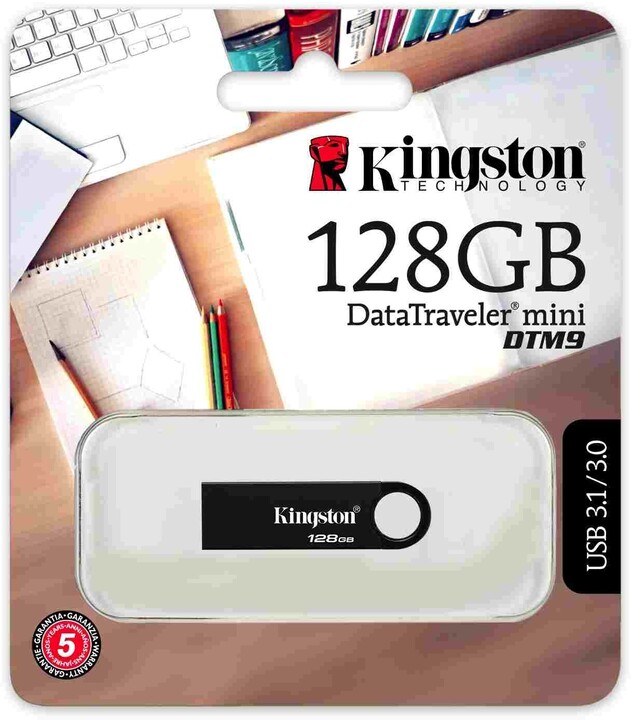 Kingston DataTraveler Mini9 - 128GB, černá_1056188971