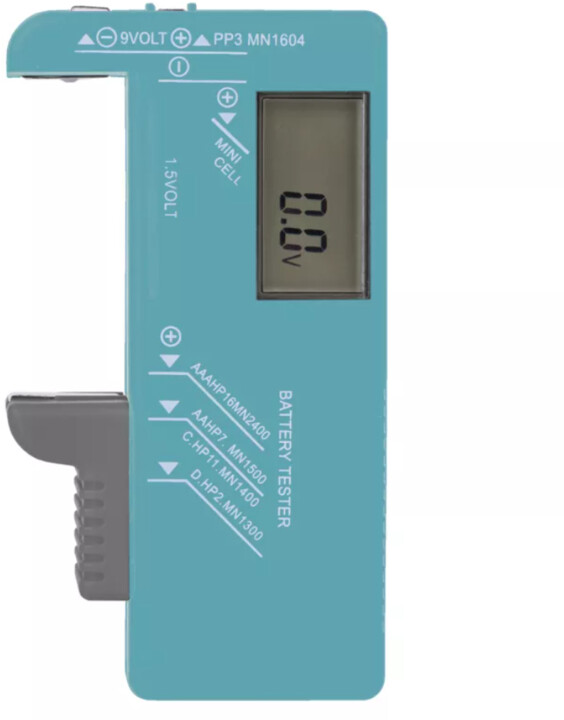 Emos tester baterií UNI D3 - AA, AAA, C, D, 9V a knoflíkové, LCD displej_387310976