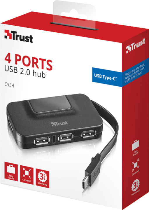 Trust 4 Port USB-C, USB 2.0_410390384