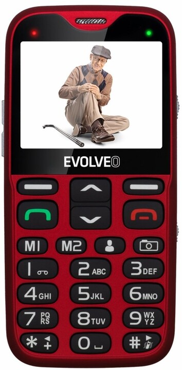 Evolveo EasyPhone XG s nabíjecím stojánkem, Red_2114545503