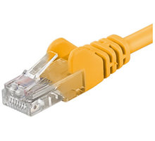 PremiumCord Patch kabel UTP RJ45-RJ45 level 5e, 5m, žlutá sputp050Y
