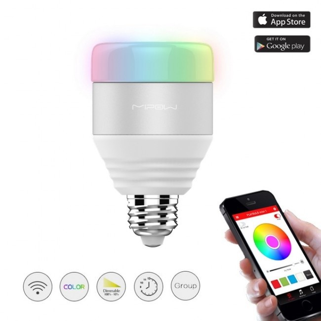 MiPow Playbulb Smart chytrá LED Bluetooth žárovka, bílá_632803350