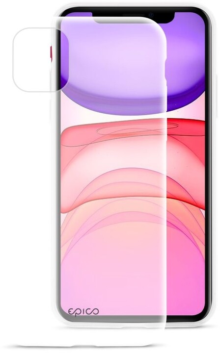 EPICO silikonový kryt pro iPhone 12 mini, bílá transparentní_651243588
