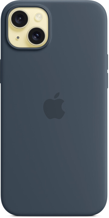 Apple Silikonový kryt s MagSafe pro iPhone 15 Plus, bouřkově modrá_639092024