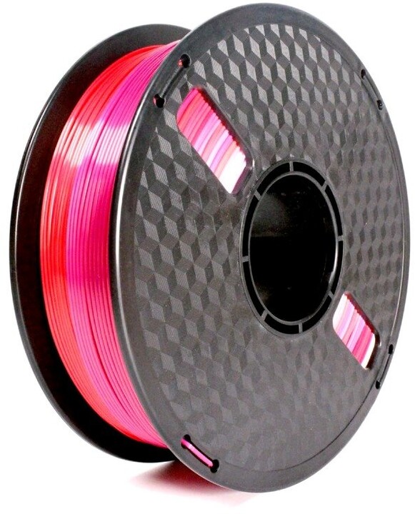 Gembird tisková struna (filament), PLA, 1,75mm, 1kg, červená/fialová_1677309138