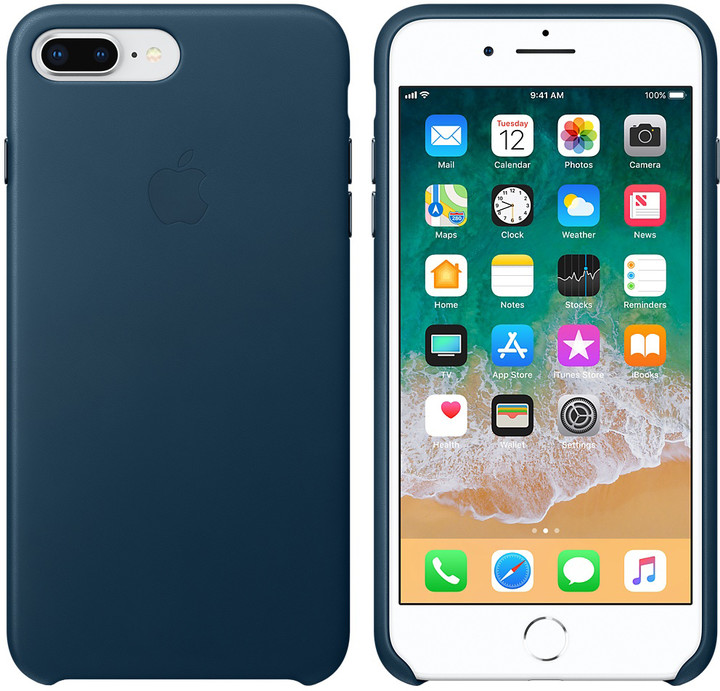 Apple kožený kryt na iPhone 8 Plus / 7 Plus, vesmírně modrá_992399070