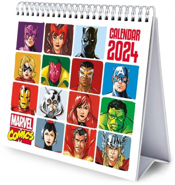 Kalendář 2024 Marvel - Comics Deluxe, stolní_580810779