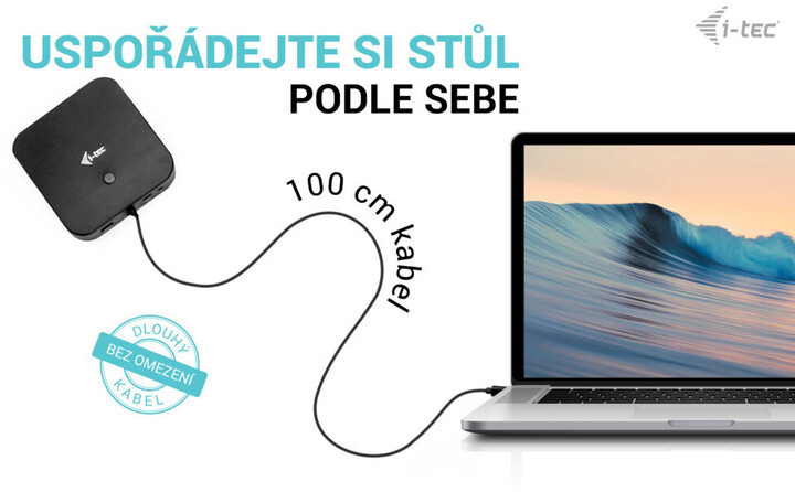 i-tec dokovací stanice USB-C, 3x Display, LAN, PD 100W + i-tec Universal Charger 112 W_796843799