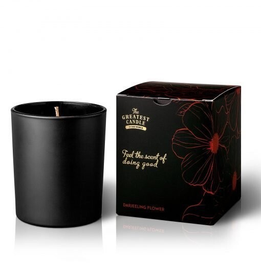 Svíčka vonná The Greatest Candle, v černém skle, květ darjeelingu, 170 g_2066115616