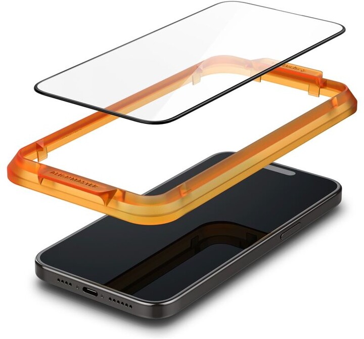Spigen ochranné sklo tR AlignMaster pro Apple iPhone 15 Pro, 2ks, černá_2027456913