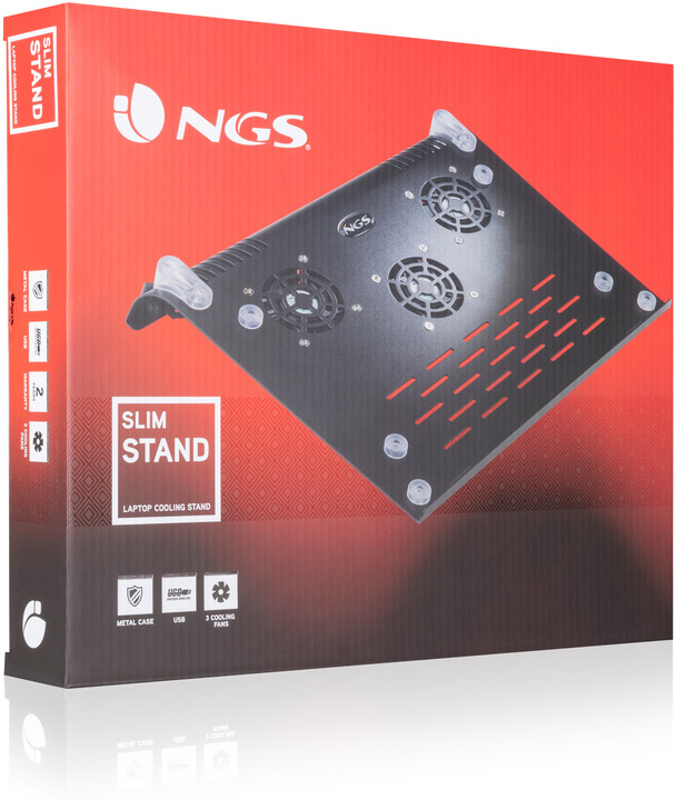 NGS chladící podstavec pro notebook SLIMSTAND, univerzální, černá_130213266