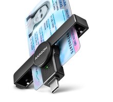 AXAGON CRE-SMPC, USB-C PocketReader čtečka kontaktních karet Smart card (eObčanka)_1426240628