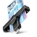 AXAGON CRE-SMPC, USB-C PocketReader čtečka kontaktních karet Smart card (eObčanka)_1426240628