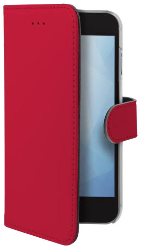 CELLY pouzdro typu kniha Wally pro Apple iPhone Xs Max, PU kůže, červené_1982456035
